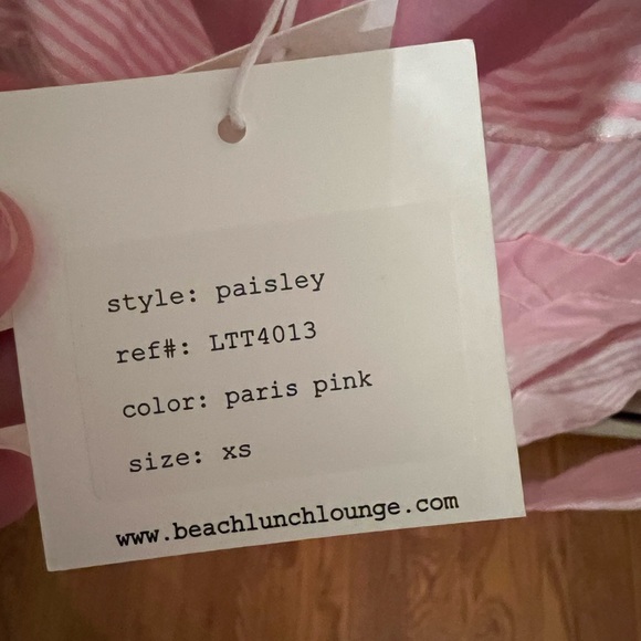 NWT PINK STRIPED BUTTON DOWN SHIRT SIZE XS - Picture 3 of 4